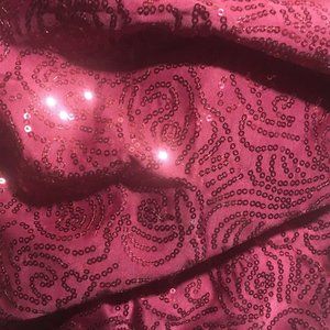 Red sequined FABRIC  32 x 31 " Jo Ann Fabrics. New